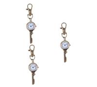 GALPADA 3pezzi Orologio Da Appendere Retro Stile Vintage Con Portachiavi e Moschettone Orologio Da Tasca Creativo Per Regali Di Studenti e Staff Design Elegante e Pratico Per Uso