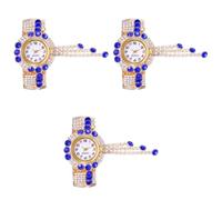 GALPADA 3pezzi Orologio Da Donna Stile Bracciale Orologio Bangle Inossidabile Al Quarzo Elegante Per Occasioni Speciali