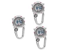 GALPADA 3pezzi Orologio Mini Per Escursionismo Orologio Da Parete Inossidabile Con Funzione Luminosa Adatto Per Attività Outdoor e Arrampicata