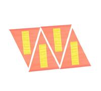 GALPADA 4 Bandierine Sicurezza Triangolari Riflettenti PVC Set per Biciclette e Carrozzine Alta Visibilità per Notturno e Sicurezza