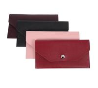 GALPADA 4 Pezzi Buste per Contanti in Pu Riutilizzabili con Design Sottile e Piatto per Organizzazione del Budget, Custodia Classica Minimalista da Donna per Uso Quotidiano