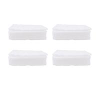 GALPADA 4 Pezzi Contenitore per Uova con Coperchio, Vassoio Portauova in Pe Foam Bianco, 20 Griglie, Antiurto, per Frigorifero e Negozio di Uova