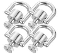 GALPADA 4 Pezzi d Anelli Girevoli in Lega di Zinco Argento Rivetti a Vite per Riparazione e Artigianato in Pelle, Accessori Multifunzionali per Cinture e Borse