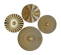 GALPADA 4 Pezzi Decorazione da Parete in Metallo Culla Cam The Wall Arte da Parete con Disco d'oro Decorazione della Parete d'Argento Appeso a Parete in Metallo Sunburst Mestieri di Ferro