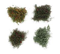 GALPADA 4 Pezzi di Fiori Artificiali Realistici in Miniatura, Ciuffi Cespugliosi per Modellismo Ferroviario e Diorama, Materiali per Paesaggi in Miniatura Adatti a Case delle