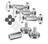 GALPADA 4 Pezzi Dispositivo anti-shaking da letto mobilia stabilizzatore per king-size Antivibrazione testata Fissaggio testata giroletto anti scossa fissatore del letto Silver