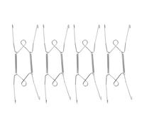 GALPADA 4 Pezzi Ganci da 19-23 Cm, Appendini Salvaspazio Supporto per Piatti a Muro in Inox Molla di Tensione, Portapiatti da Invisibili per Piatti Decorativi per Cucina e Soggiorno