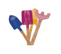 GALPADA 4 pezzi Palette da Giardino Colorate per Piccole Maneggevoli Ferro con Manico Attrezzi per Giardinaggio Trapianto e Giochi da Spiaggia per Coltivare Fiori e Verdure Colore Casuale