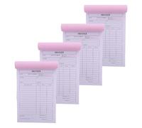 GALPADA 4 Pezzi Quaderno degli Ordini 2 Parti in Carta senza Carbonio per Boutique Artigianali con Modulo Duplicato e Design a Colonne Multiple per Risoluzione Controversie