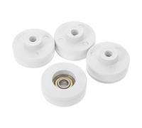GALPADA 4 Pezzi Rullo per Porta Scorrevole in Zinco Bianco per Serra Supporto Carico Pesante e Resistente alle Intemperie per Giardino e Coperture Vegetali