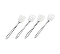 GALPADA 4 pezzi Spatole in Acciaio Inossidabile per Cucina e Barbecue Paletta Forata e Utensili Resistenti per Ristoranti e Uso Facili da Appendere e