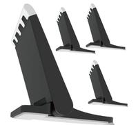 GALPADA 4 Pezzi Supporto per Notebook Pieghevole Ergonomico in ABS Nero | Resistente alla Deformazione, Ventilato e On-the-go, Uso Desktop Supporto Portatile per Laptop