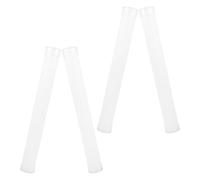 GALPADA 4 Pezzi Tubo di Plastica Rotondo con Tappi per Piccoli Componenti, | PE Bianco, Design Diritto e Compatto, Adatto a Perline e Piccole, per Viaggio e Spostamenti Quotidiani