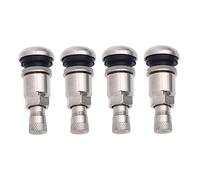 GALPADA 4 pezzi Valvole Pneumatici in Acciaio Snap in Resistenti con in Ottone Alta Temperatura Accessori Auto per Cerchi Tubeless e Ruote Veicoli