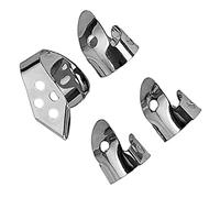 GALPADA 4 Plettri Per Chitarra in Metallo Foro, Set Proteggi Dita Per Pollice e Indice, Accessori Per Chitarra Acustica e Banjo, Resistenti e Compatti Per Finger Picking