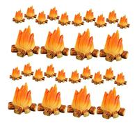 GALPADA 4 Set Ornamenti Di Decorazione Di Mini Falò Finto Della Casa Delle Bambole Miniature Impostore Pit Di Falò Delle Bambole Falò in Miniatura Resina Arancia 7 Pezzi * 4