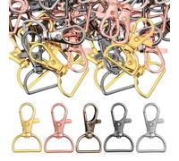 GALPADA 40 Pezzi Gancio in Lega di Zinco Design D-ring e Moschettone Girevole per Portachiavi e Charms, Resistente e Funzionale per Piccoli Attrezzi e Accessori