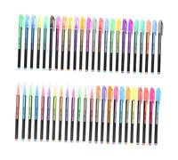 GALPADA 48 pezzi Penne Gel Colorate con Glitter e Neon Punta Fine Fluorescente per Colorazione e Evidenziazione per Artigianato Scrittura e Pianificazione