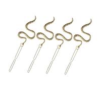 GALPADA 4pezzi Shaped Decorative Snake Hair Clips Unique Alloy Hair Accessories for Women for Halloween and Various Occasions
