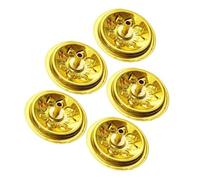 GALPADA 5 Pezzi Accessorio Lampada Olio in Alluminio Base Stoppino Galleggiante Oro per Sostituzione Facile per Altari Domestici e Templi Design Portatile