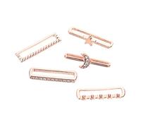 GALPADA 5 Pezzi Anello decorativo cinturino in silicone Banda d'oro fascino dell'orologio gruppo musicale ciondoli per cinturini per orologi accessori per orologi lega Oro rosa