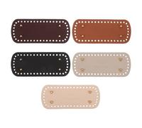 GALPADA 5 Pezzi Basi per Borse Fai da Te in Pelle Pu, Inserto Ovale Stabilizzatore Fondo Borsa Uncinetto 8x20 Cm, Modellatore Fondo Resistente per Artigianato e Creazione Borse