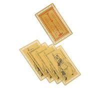 GALPADA 5 Pezzi Carte Amuleto Feng Shui per Protezione e Prosperità Portatili per Casa Ufficio o Auto Simboli Auspicious per Ricchezza e Fortuna Carte Benedizione Tradizionali Cinesi