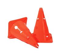 GALPADA 5 Pezzi Cono Marcatore da Calcio 30cm, Ostacolo Pieghevole in PE | Delimitazione dei Confini, per Psicomotricità e Allenamento, Design Neon Visibile su Prato e Pista