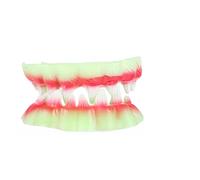 GALPADA 5 Pezzi Denti Artificiale in PVC Realistici per Halloween Decorazione Zombie Trasforma Tuo Aspetto per Feste di Pasqua e Party Stili Multipli