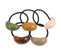 GALPADA 5 pezzi Elastici per Capelli Ovali con Design Geometrico Elegante Fasce Elastiche Colorate per Donna e Ragazze Accessori Moda per Code di Cavallo Facili da Usare Tracce