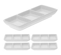 GALPADA 5 pezzi Piattini Ceramica per Salse Scomparti Piccoli Piatti Condimenti per Soia Aceto e Antipasti Design Creativo e Portatile per Casa e Ristoranti