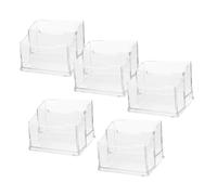 GALPADA 5 Pezzi Scatola Stoccaggio Dei Biglietti Visita Clear Plastic Card Card Holder Titolare Della Carta Per L'home Office Biglietti Visita Plastica