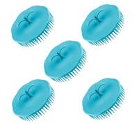 GALPADA 5 Pezzi Spazzola Plastica Shampoo Rotonda per Cuoio Capelluto | Pp e Tpr, Uso Domestico, Portatile, Azione Delicata sulla Radice Colore Casuale