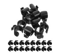 GALPADA 50 Pezzi Clip Porta Cavi per Asta Microfonica in Plastica Nera da 25mm, Organizer e Portatile per Gestione Cavi Microfono in Ambienti di Lavoro ed Educativi