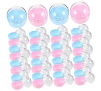 GALPADA 50 Pezzi Palline di Plastica Vuote Riempibili Macaron Colori Casuali Sfera Twist per Distributori Automatici e Feste Giocattolo Multiuso per Bomboniere e Colore Casuale