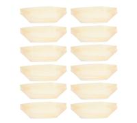 GALPADA 50 Pezzi Vassoio Usa e Getta in Legno Beige a Forma di Barca per Sushi, Piatto da Portata per Cibo per Feste e Picnic Pulizia senza Sforzo