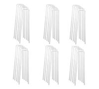 GALPADA 50pezzi Picchetti Zincati a u per Fissaggio Tappeto Erboso per Esterno Casa e Giardinaggio