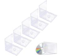 GALPADA 5pcs Doppia Cd-Jewel-case con scomparto trasparente standard vuoto DVD custodia portatile in plastica per DVD