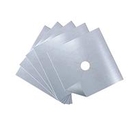 GALPADA 5pezzi Coprifornelli in Argento Riutilizzabili Protezione per Fornelli Gas Tappetini Antiaderenti per Pulizia dei Piani Cottura Gas