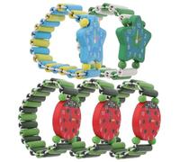 GALPADA 5pezzi Orologi Legno Per Orologi Cartoon Simulazione Giocattoli Educativi Colori Random