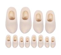GALPADA 6 paia di scarpe olandesi in legno - Mini scarpe per casa delle bambole - Zoccoli per bambole giocattolo - Calzature in miniatura per creazioni natalizie, vestiti per, 3 cm + 4 cm