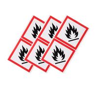 GALPADA 6 Pezzi Adesivi Facile da Installare della Spazzatura per Bidoni Antincendio in Pvc Resistente Sbiadimento per Strade e Comunità