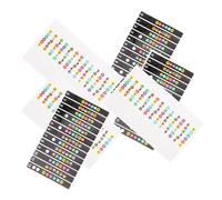 GALPADA 6 pezzi Adesivi Tastiera Chitarra per Principianti Segnatasti Resistenti in Colori Misti Nero e Trasparente Facili da Applicare e Rimuovere Aiuto per Scale e Accordi su Chitarra