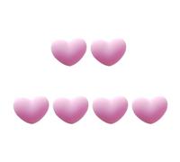 GALPADA 6 Pezzi Ammortizzatore per Racchetta da Tennis a Forma di Cuore in Silicone Rosa, Facile da Installare Fissaggio Sicuro, Accessorio Antivibrazione per Allenamento