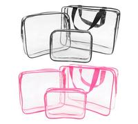 GALPADA 6 Pezzi Borsa Impermeabile Piccola Pieno Bagaglio Borsa Da Toilette Da Viaggio Per Le Donne Vuoto Vano Sacchetti Per Sottovuoto Borse Custodia Trasparente Viaggiare Pvc