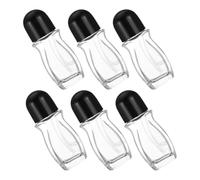 GALPADA 6 Pezzi Bottiglia Roller per Olio Essenziale 50ml in Vetro, Nera