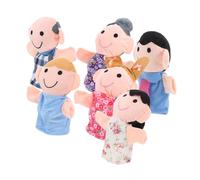 GALPADA 6 Pezzi Burattini da Mano Famiglia in Tessuto Morbido Pupazzi per Giochi di Ruolo e Spettacoli Teatrali Personaggi Papà Mamma Nonni Fratelli Leggero e Confortevole