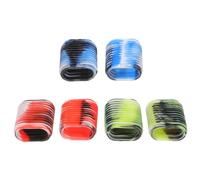 GALPADA 6 pezzi Coprimanopole Mulinello da Pesca in Gomma Antiscivolo Impugnature Colorate per Maniglie Mulinelli Traina e Canna Casting Accessori Pesca Professionali per Amanti