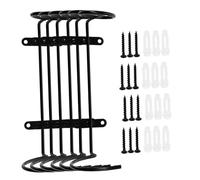 GALPADA 6 pezzi Scaffale Vino da Parete in Nero Supporto Singola Bottiglia per Cantinetta e Bar Design e Resistente per Bottiglie Vino