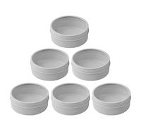 GALPADA 6 Pezzi Set 6 Contenitori in Latta Rotondi 80x30mm con Coperchio Trasparente, Scatole Porta Candele, Organizer per Cosmetici e Artigianato, Custodia per Gioielli e Accessori da
